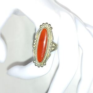 Vintage Gold and Orange Statement Ring